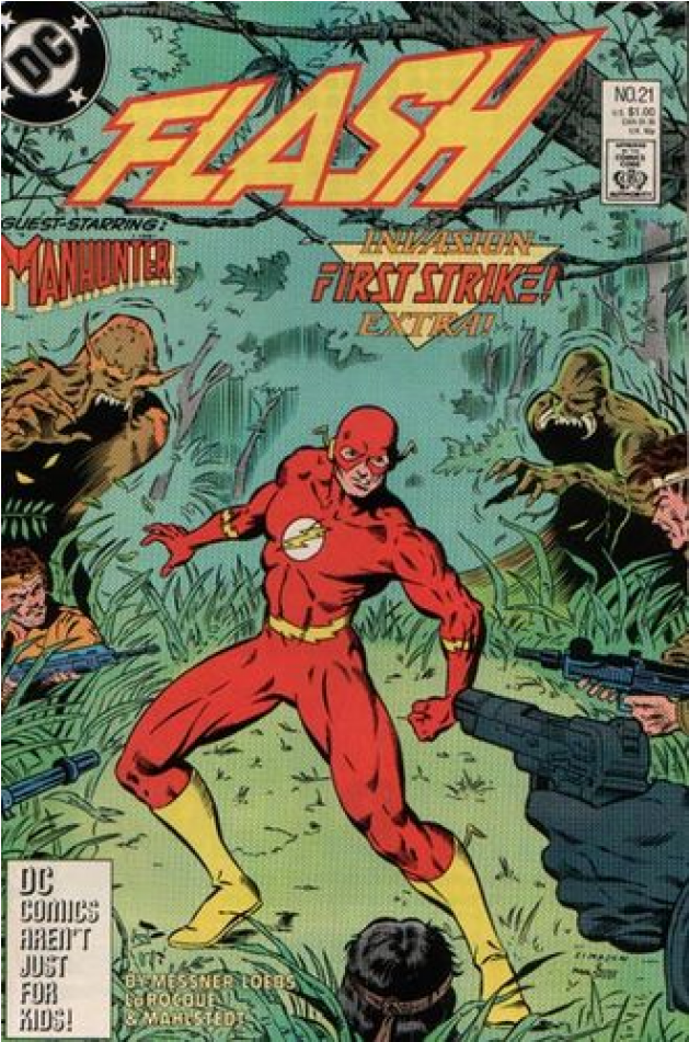 Купете Comics 1988-12 Flash 21 Holiday - Flash Clipart (950x950), Png Download