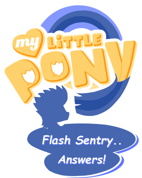 Flashsentrysartwork, Ask Flash Sentry, Comic Sans, - Logo My Little Pony Vector Clipart (500x626), Png Download