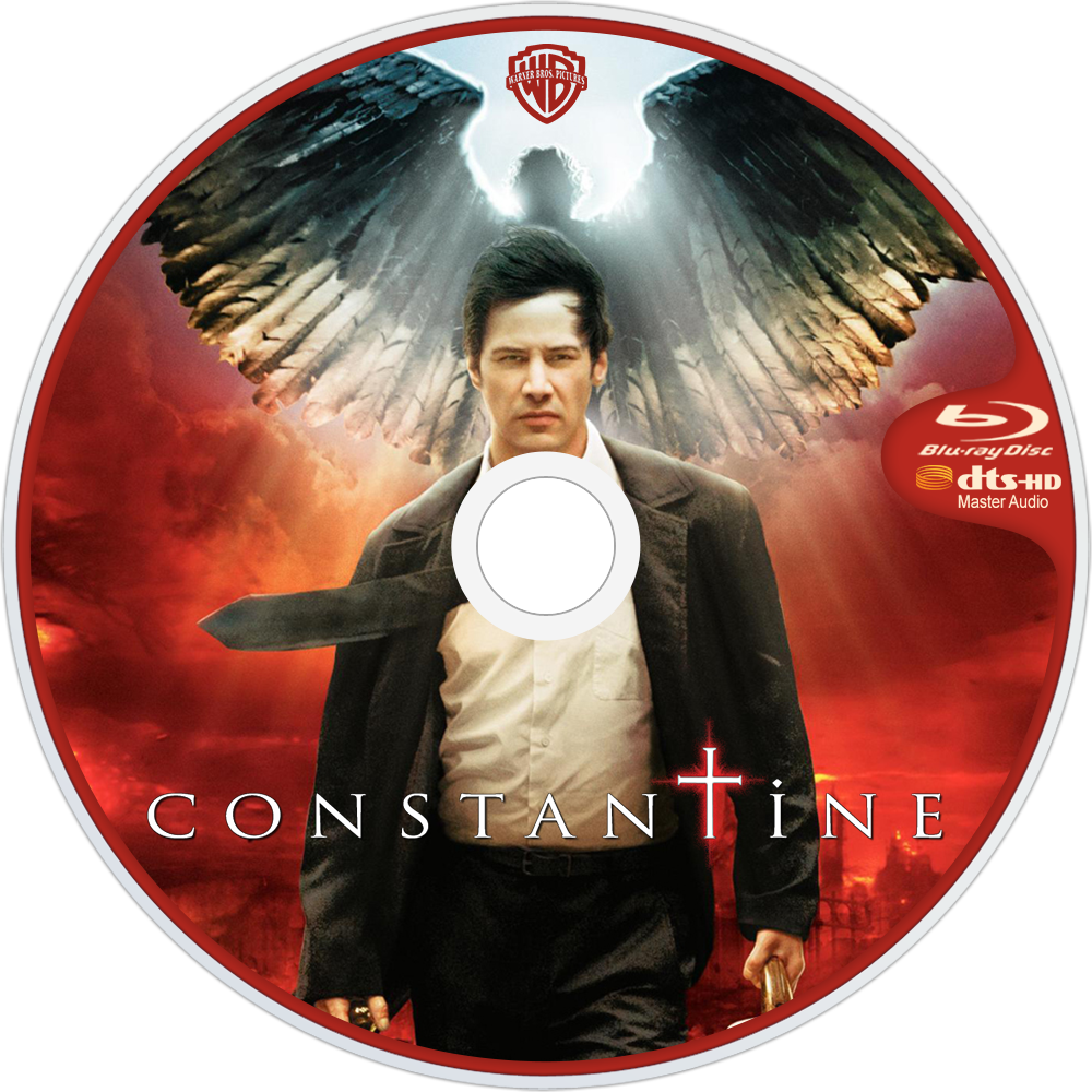 Constantine Bluray Disc Image - Poster Film Constantine Clipart (1000x1000), Png Download