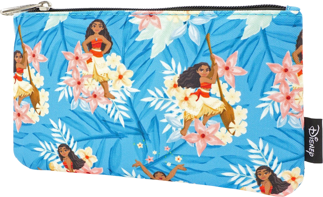 Moana Leaves Print 8” Pencil Case Clipart (1100x673), Png Download