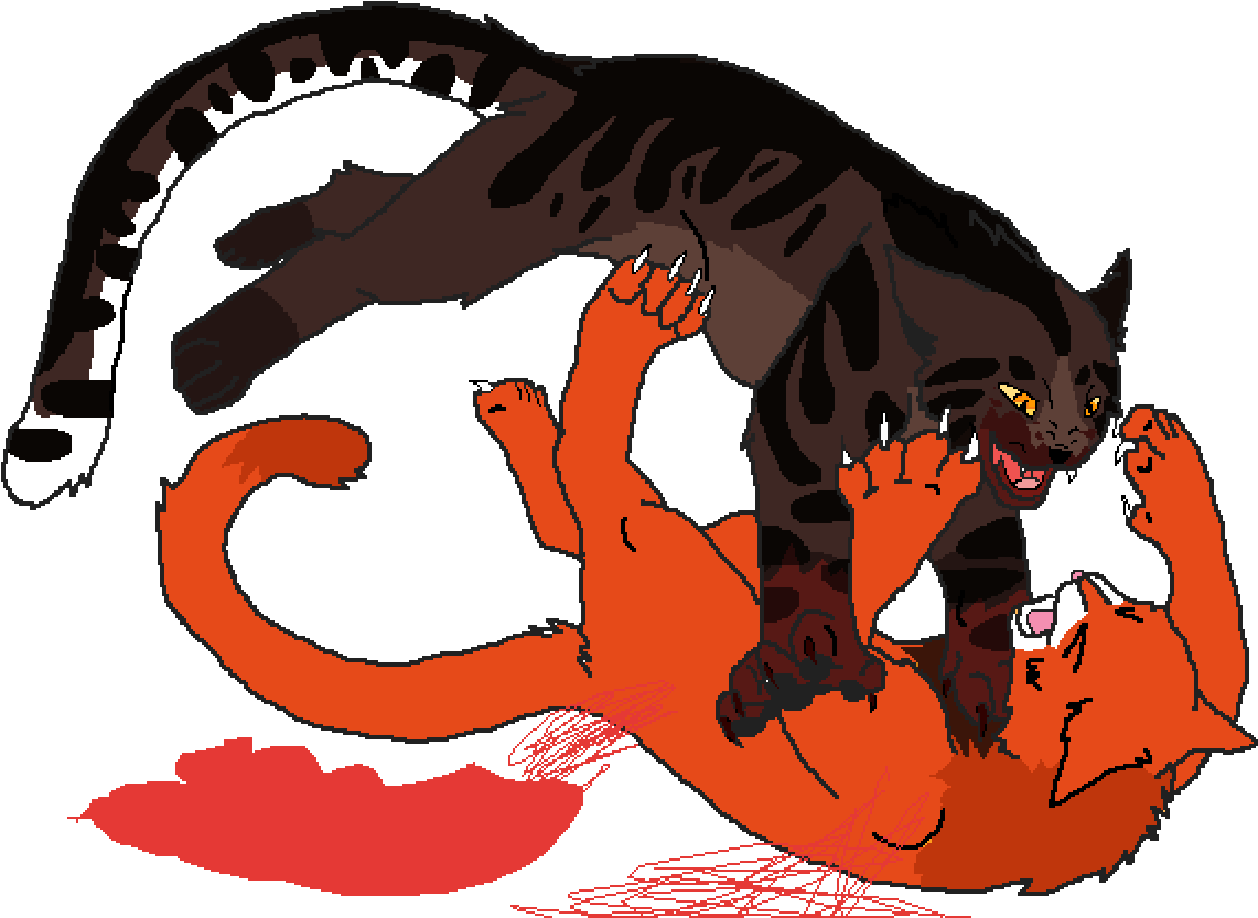 Smh - Warrior Cats Fighting Clipart (1200x852), Png Download