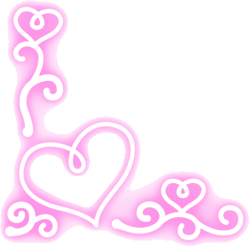 #heart #corner #decoration #glow Clipart (720x720), Png Download