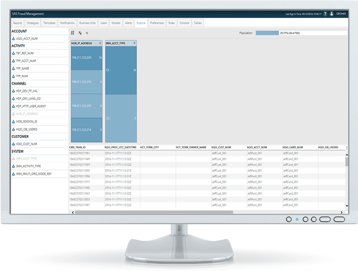 Sas Fraud Management Showing Risk Exploration On Desktop - Sas Healthcare Payment Integrity Visualization Clipart (1200x914), Png Download