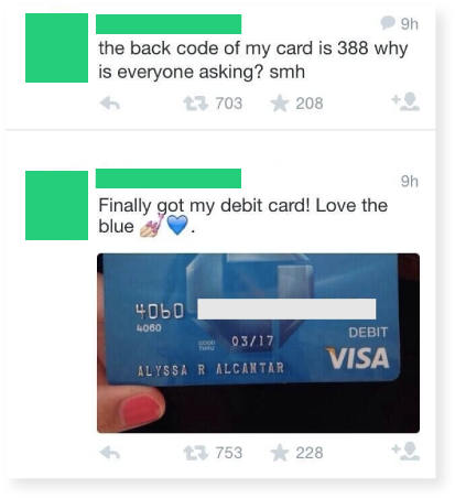 Credit Card Dumb Tweets With Pin - Credit Card Facebook Post Clipart (1000x503), Png Download