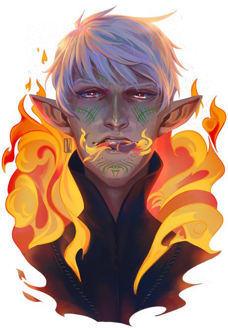 #dragonage #dragonageinquisition #lavellan #illustration - Illustration Clipart (481x680), Png Download