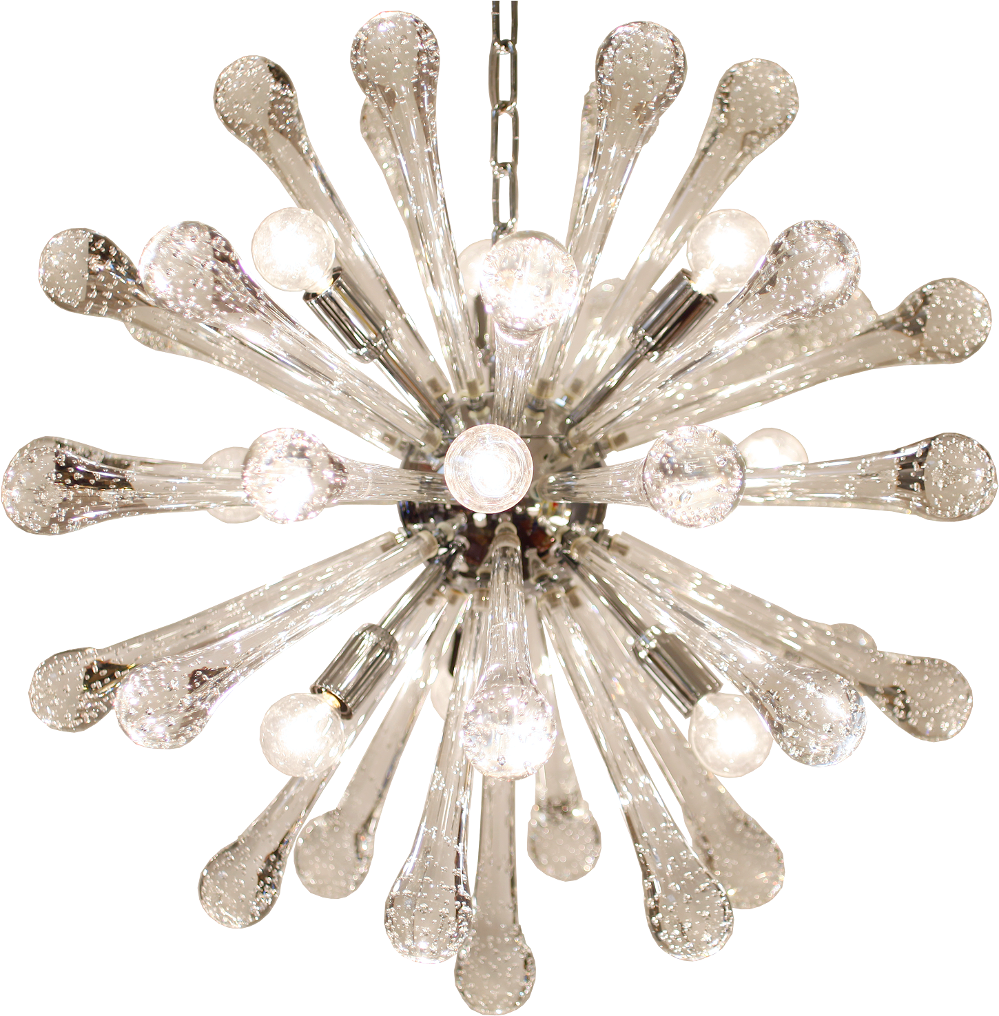 Awesome Sputnik Chandelier With Crystal Light Bulb Clipart (1500x1500), Png Download