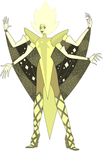 Canary Diamond - Steven Universe Diamonds Fuse Clipart (500x622), Png Download