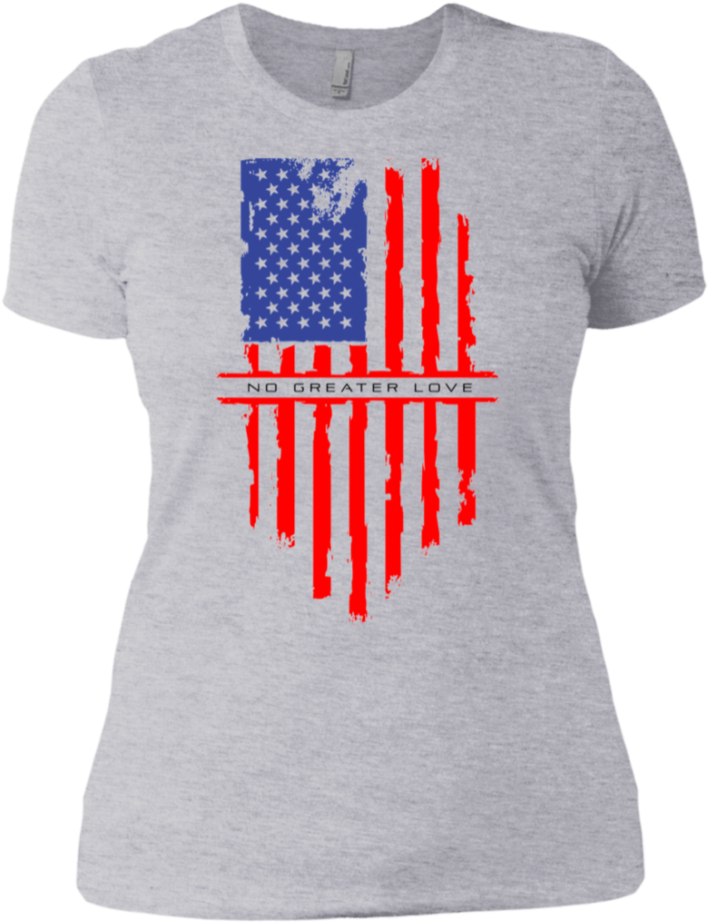 Ngl Tattered American Flag Womens T-shirt - Flag Of The United States Clipart (1024x1024), Png Download