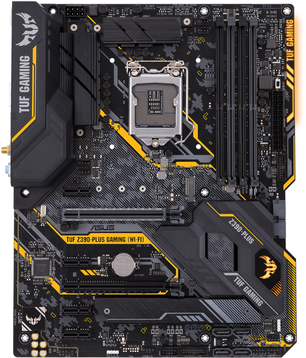 Tuf Z390 Plus Gaming - Asus Tuf Z390 Plus Gaming Wifi Clipart (781x784), Png Download