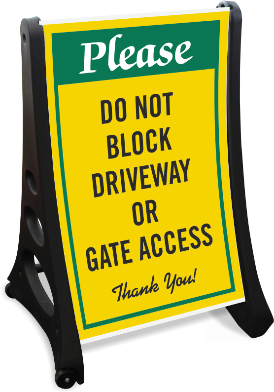 Download Dont Block Driveway Gate Access Sidewalk Sign Do Not Block