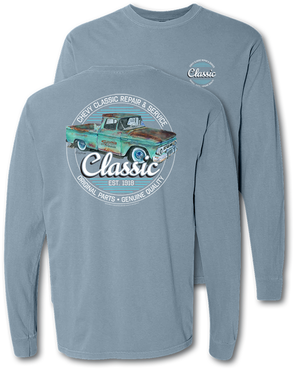 Pigment Dyed Mist Classic Truck T Shirt - Volkswagen Karmann Ghia Clipart (610x750), Png Download