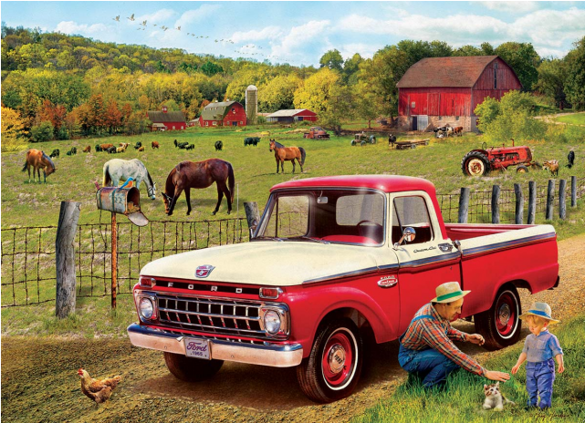 Grandpa's Old Truck - 1965 Ford Pickup Truck Clipart (640x640), Png Download