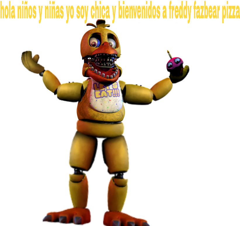 #unwithered Unwithered Chica #fnaf #scoot Cawnton - Unwithered Chica Full Body Clipart (1022x781), Png Download