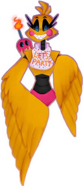 Cheatsy's "please Commission Me" Blog Stingray2303art - Drawing Fnaf 2 Toy Chica Clipart (500x670), Png Download