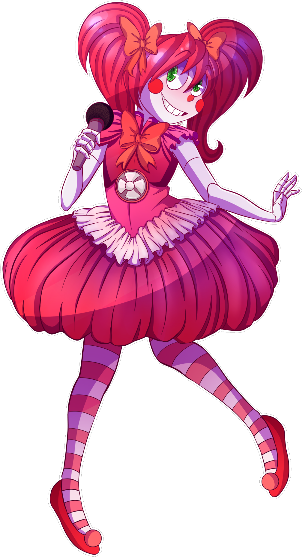 Funtime Chica - Five Nights At Freddy's Circus Baby Clipart (1208x1920), Png Download