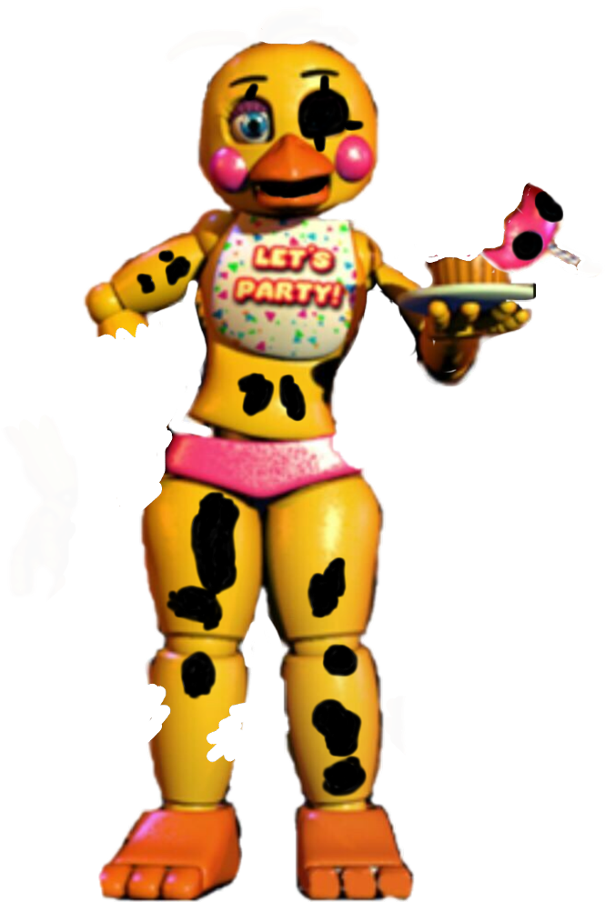 #fnaf Withered Toy Chica - Fnaf Characters Toy Chica Clipart (1024x1024), Png Download