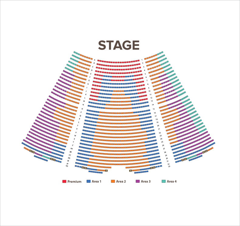 Tuacahn Center For The Arts 2019 Seating Map - Tuacahn Seating Chart Clipart (790x743), Png Download