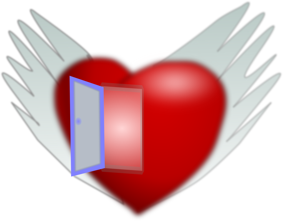 Door Heart Photobucket Symbol Lock Clipart (962x750), Png Download