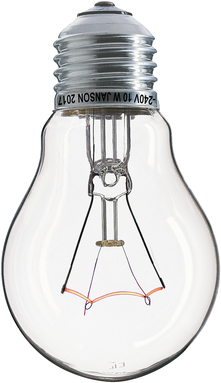 Light Bulb Filament Glows - Day Toc Bong Den Clipart (747x1280), Png Download