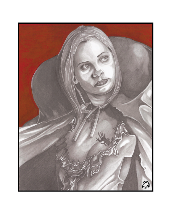 Buffy The Vampire Slayer Print - Sketch Clipart (865x865), Png Download