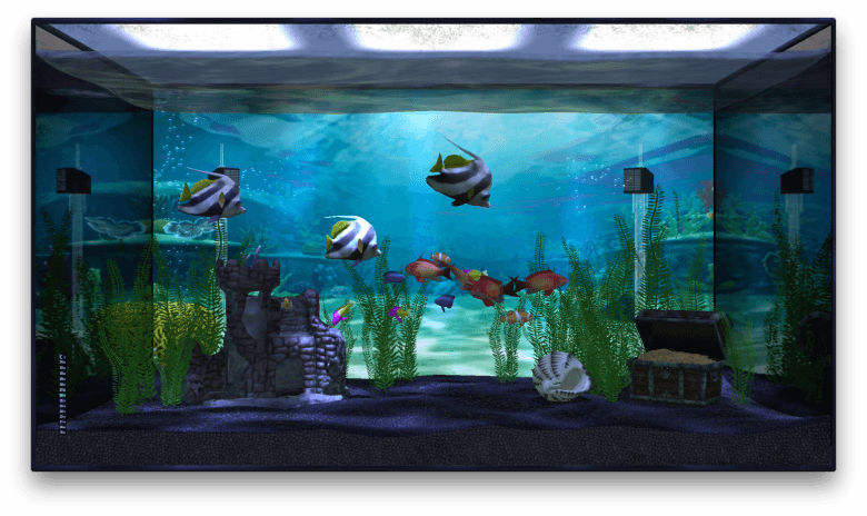 Transparent Fish Fresh Water - Tv In Aquarium Clipart (780x464), Png Download