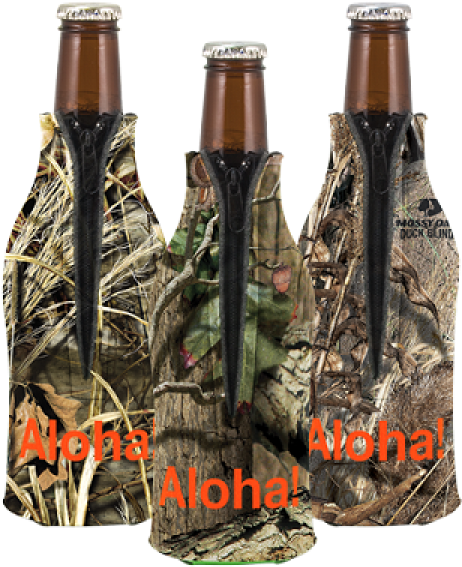 Camo Zipper Bottle Koozie - Glass Bottle Clipart (600x600), Png Download