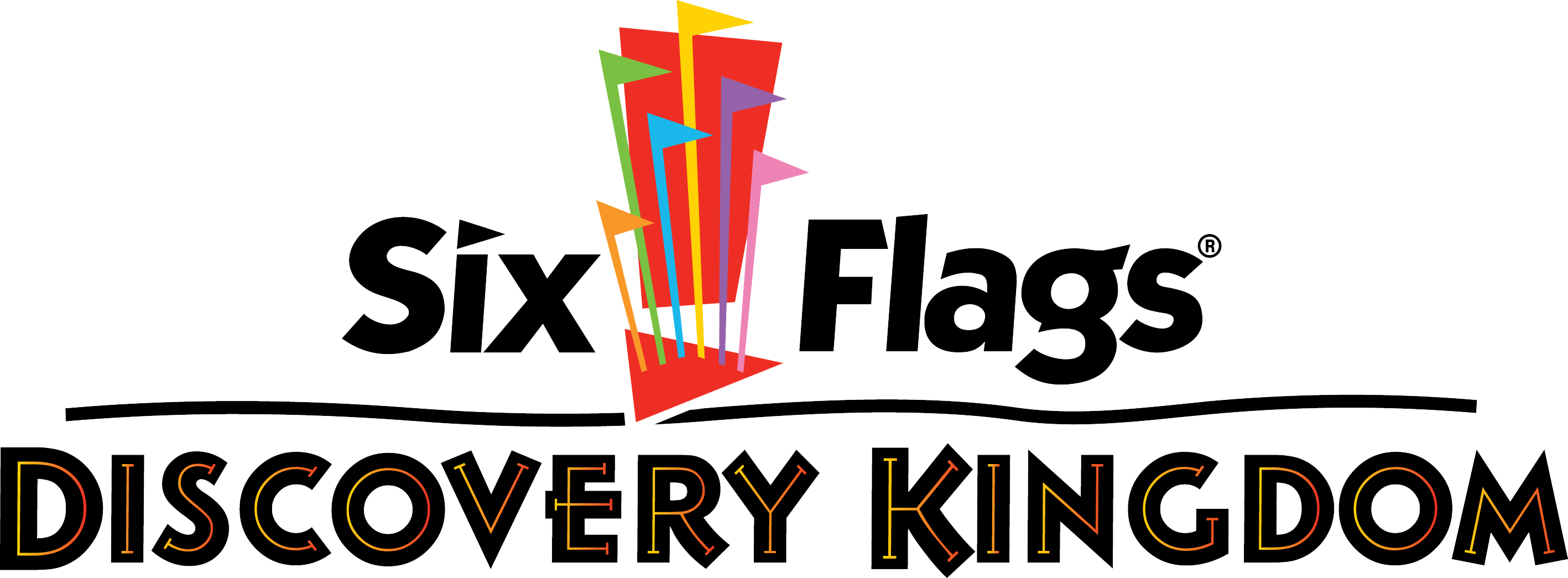 Setting Clipart Six Flags - Six Flags Discovery Kingdom Logo - Png Download (2835x1045), Png Download