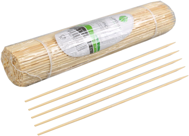 Biodore® Cocktail Sticks, Satéprikker, Bamboo, 250mm, - Cervelat Clipart (640x640), Png Download