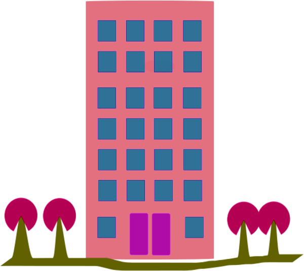 House Building Clip Art Transprent Png Free - Apartment Building Clip Art Transparent Png (600x536), Png Download