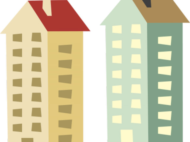 Apartment Complex Clipart Buildin - House - Png Download (640x480), Png Download