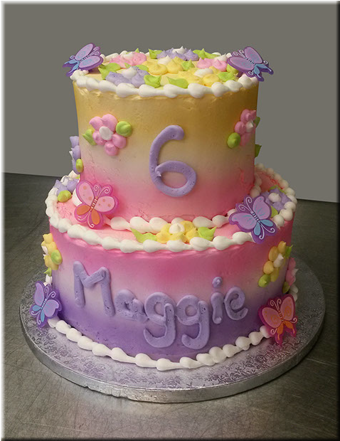 Shown Here Is A Two Tiered Birthday Cake Frosted In - Birthday Cake Clipart (712x619), Png Download