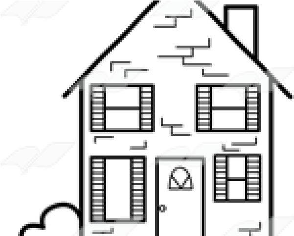 White House Clipart Brick House - Line Art - Png Download (640x480), Png Download