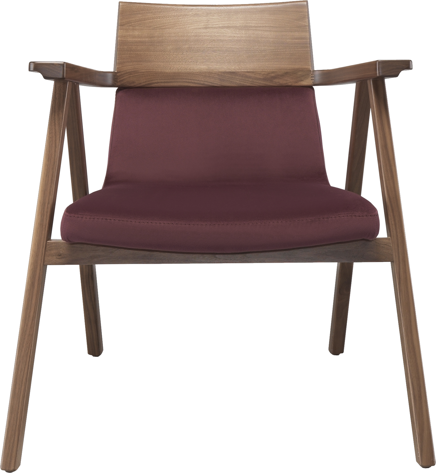Wewood Rustic Pensil Lounge Chair In Fabric With Wooden - Chair Clipart (1500x1628), Png Download