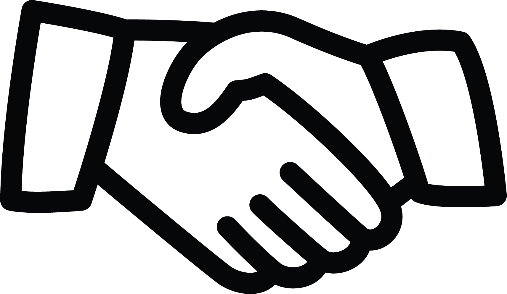 Contact Us - - Handshake Icon Png Free Clipart (1712x994), Png Download
