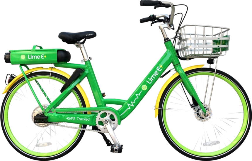 Lime E Electric Assist Bike - Electric Assist Bike Lime Clipart (860x551), Png Download
