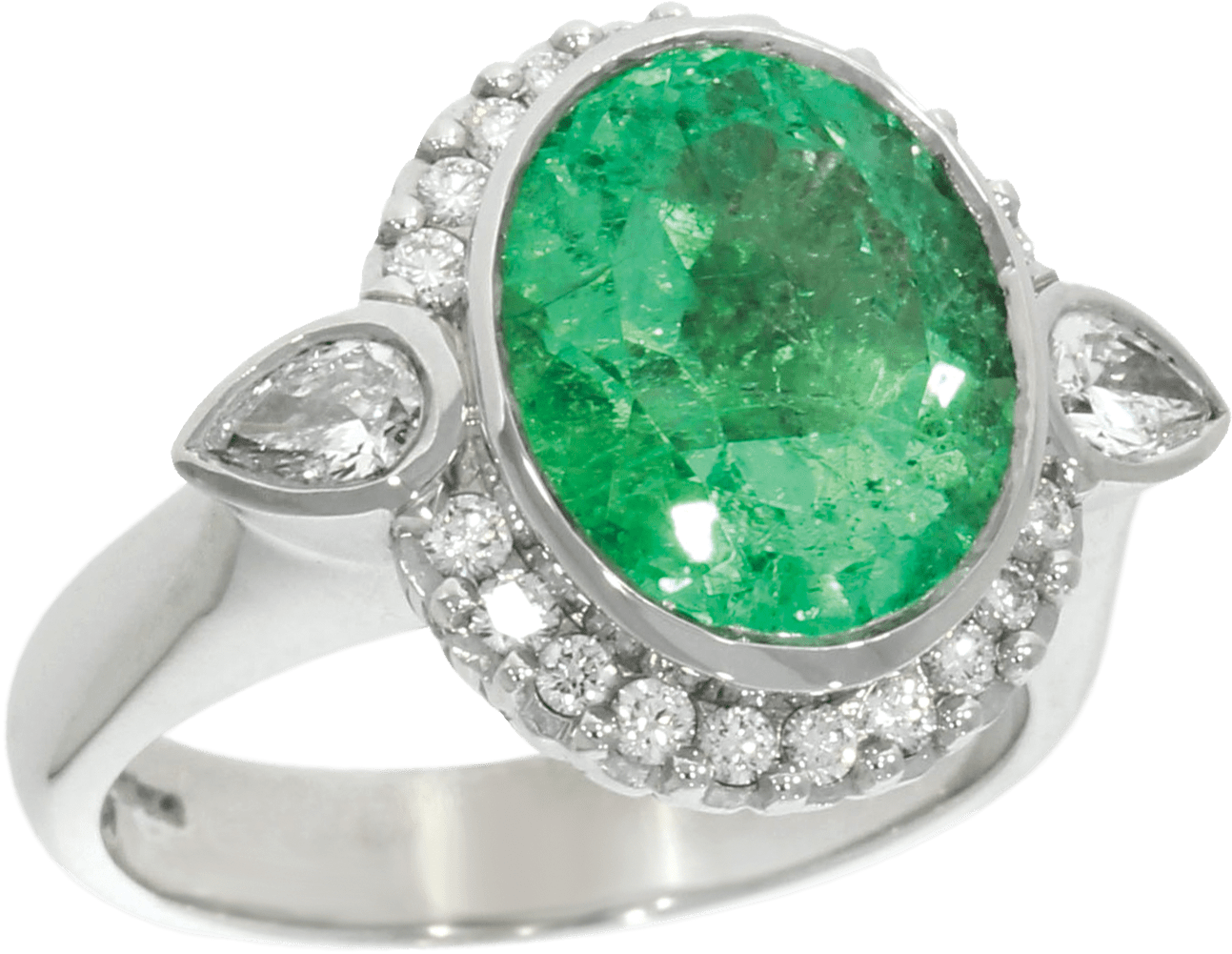 Exquisite Jewellery - Gold Emerald And Diamond Ring Clipart (1300x1050), Png Download