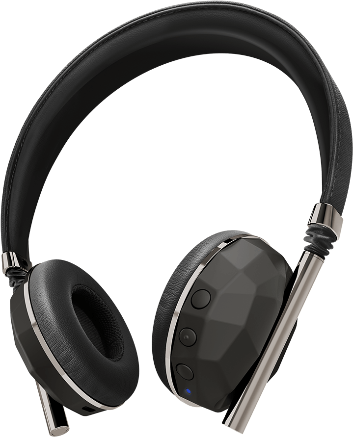 Carbon & Gunmetal - Hörlurar Svart Guld Clipart (770x900), Png Download