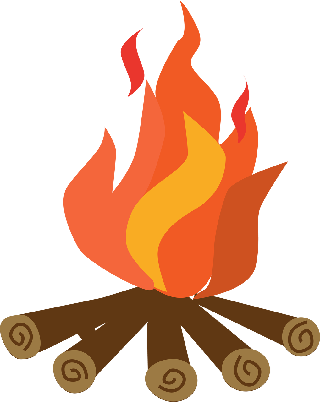 Fire Svg Cut File - Illustration Clipart (1018x1280), Png Download