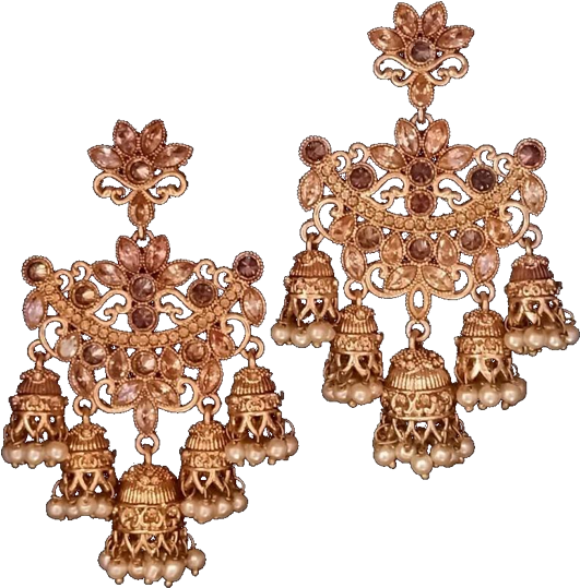 Party Wear Earrings - Earrings Clipart (593x593), Png Download