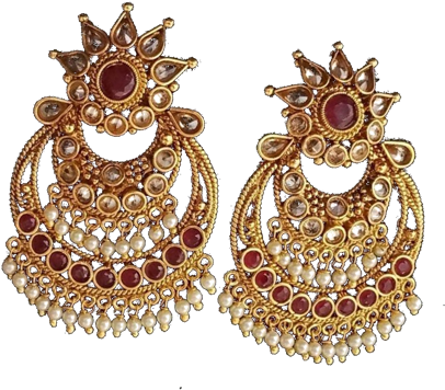 Party Wear Earrings - Earrings Clipart (593x593), Png Download