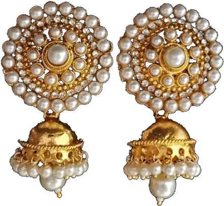 Party Wear Earrings - Earrings Clipart (593x593), Png Download