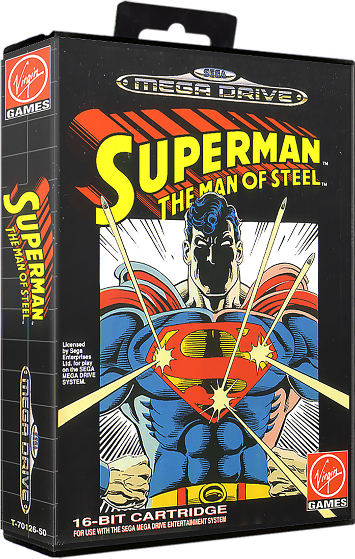 Superman - Box - 3d - Superman The Man Of Steel Mega Drive Clipart (729x1134), Png Download
