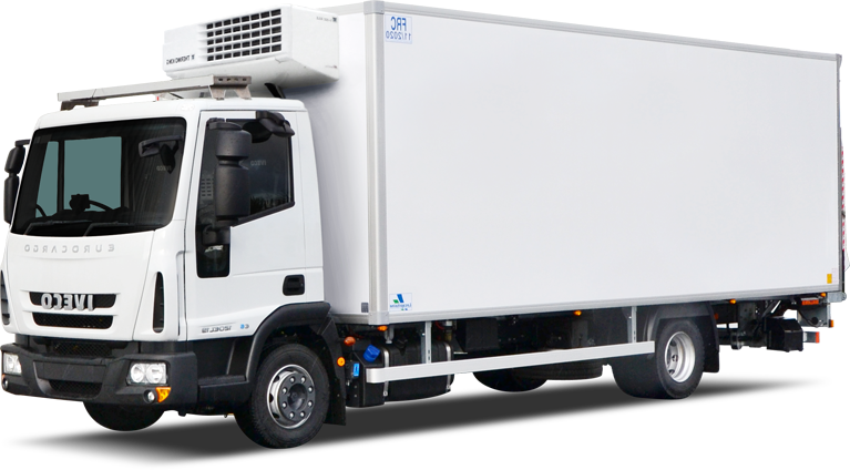 Large Box Truck Cooler With Tail-lift - سيارة نقل اثاث Clipart (767x424), Png Download