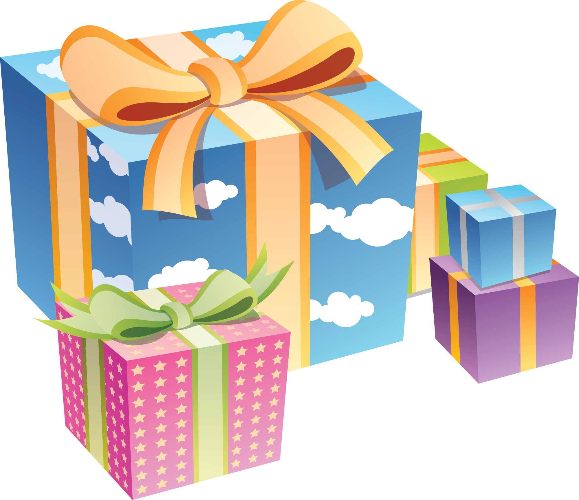 Gift Vector Png - Birthday Gift Box Png Clipart (2000x1729), Png Download