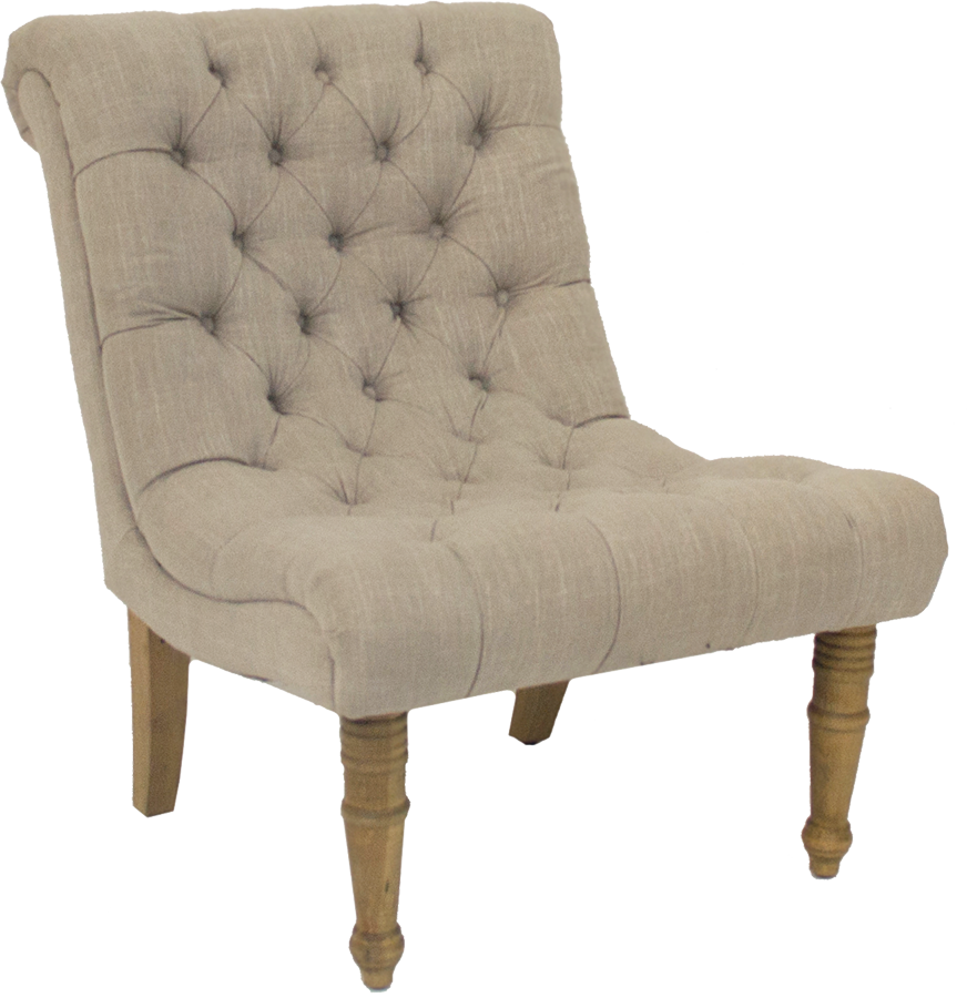 Colette Sand Linen Chair Clipart (872x900), Png Download