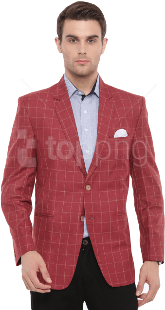 Blazer For Men Png - Checked Casual Blazer Mens Clipart - Large Size ...