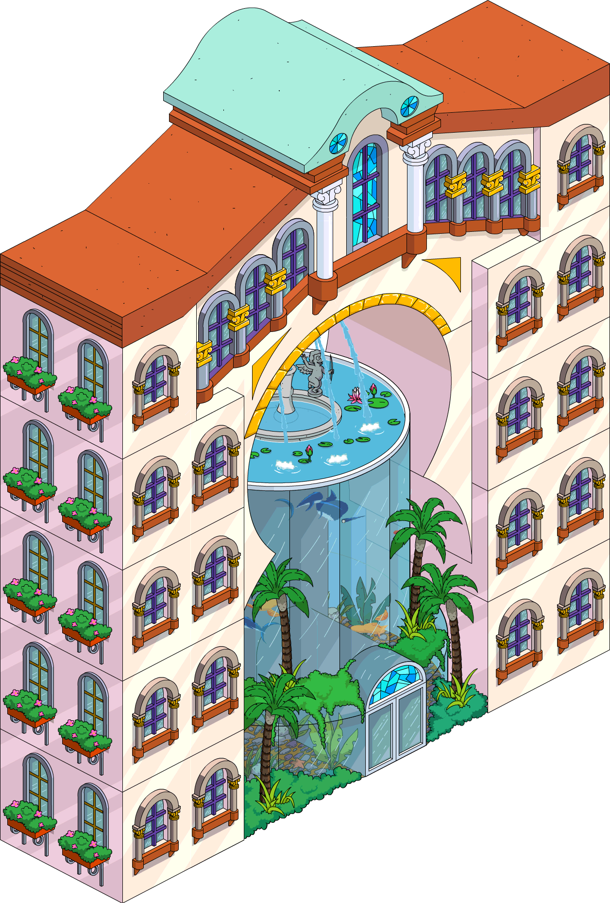 Simpsons Tapped Out Hotel Clipart (1256x1858), Png Download