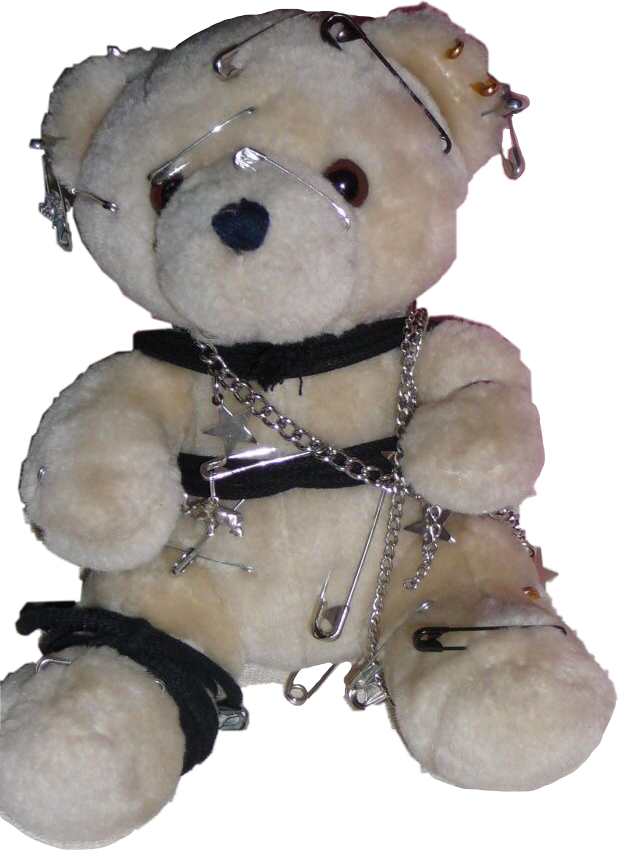 #bear #doll #freetoedit - Grunge Creepy Goth Aesthetic Clipart (619x850), Png Download