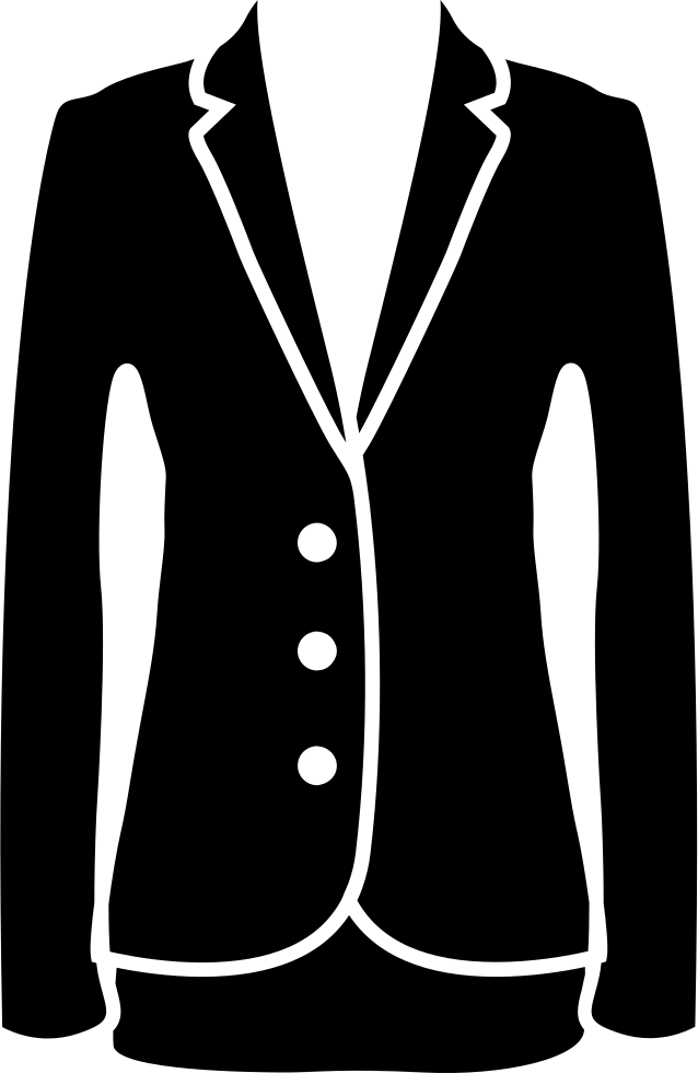 Jacket Elegant Feminine Black Clothes For Business - Ladies Suits Icon Png Clipart (638x980), Png Download