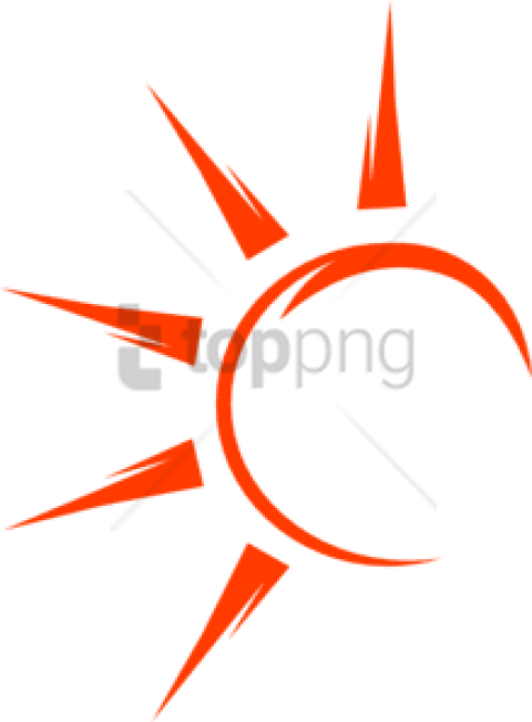 Free Png Half Sun Png Images Transparent - Half Sun Rays Vector Clipart (480x651), Png Download